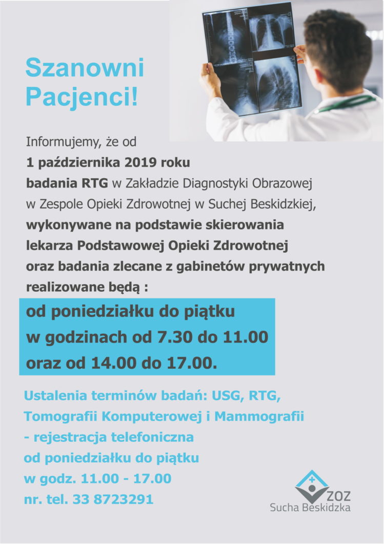 Diagnostyka Obrazowa – ważne zmiany organizacyjne