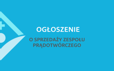 OGŁOSZENIE o sprzedaży Zespołu prądotwórczego, rok produkcji 1983